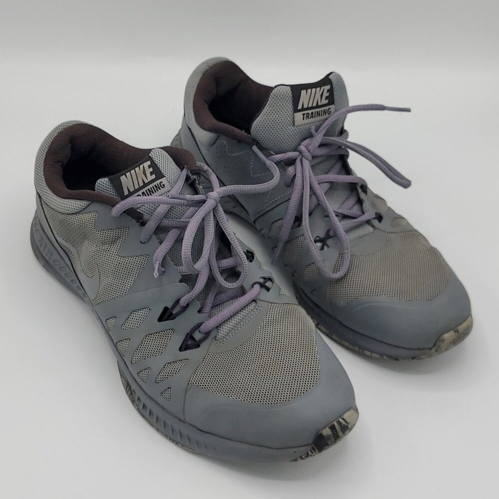Nike Training Athletic Sneaker Low Top Tie Lace Up Shoe Grey Men's Size 10.5